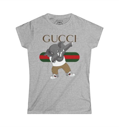 Gucci Elephant Grey Women T-shirt - Size Usa