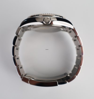 Rolex Sky-dweller 42mm Fluted Bezel White Gold Mint Green Index Dial Oyster Bracelet 336934