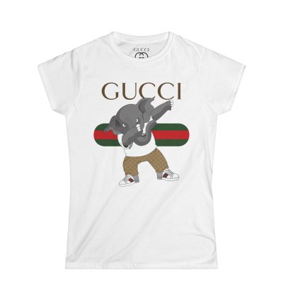 Gucci Elephant White Women T-shirt - Size Usa