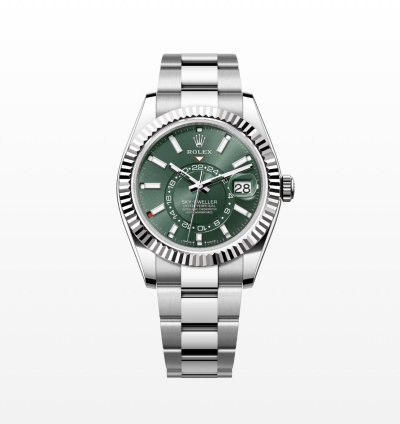 Rolex Sky-dweller 42mm Green Dial Oyster Bracelet New Unworn 2024