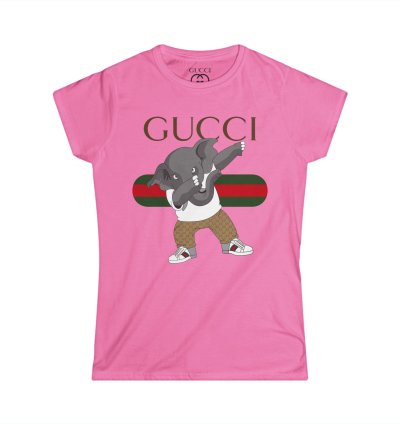 Gucci Elephant Pink Women T-shirt - Size Usa