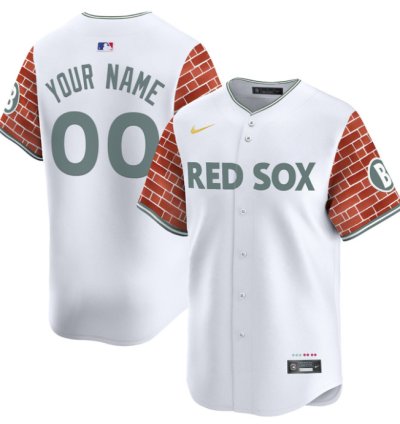 Custom Boston Red Sox Jersey 2025 Fenway Red Brick Style Vapor Premier Limited Stitched White