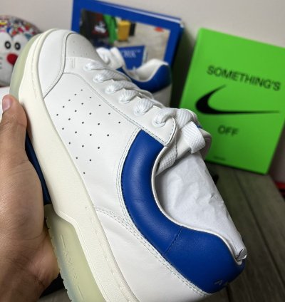 Amiri Stadium Leather Sneaker White Blue