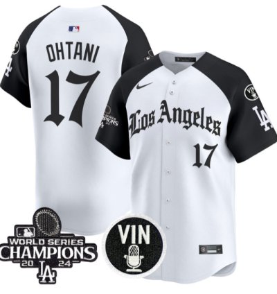 Shohei Ohtani Jersey 17 Dodgers 2025 La Gothic Style Vapor Premier Limited Stitched Alternate