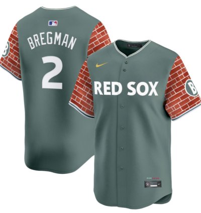 Alex Bregman Jersey 2 Boston Red Sox 2025 Fenway Red Brick Style Vapor Premier Stitched Green