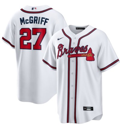 Fred Mcgriff 27 Atlanta Braves 2023 Hall Of Fame Inline Men Jersey - White