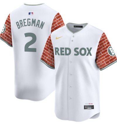 Alex Bregman Jersey 2 Boston Red Sox 2025 Fenway Red Brick Style Vapor Premier Stitched White