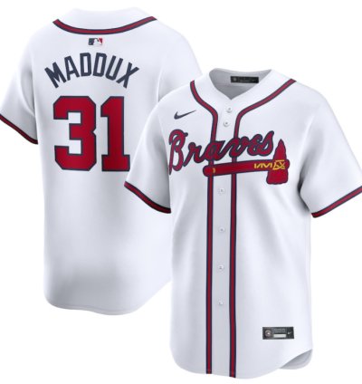 Greg Maddux 31 Atlanta Braves Home Limited Player Men Jersey - White
