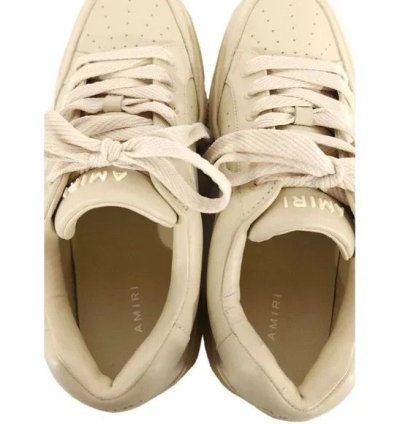 Amiri Stadium Low-top Leather Sneaker 44 Us 11 Mens Alabast