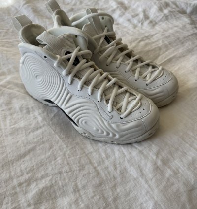 2021 Cdg Air Foamposite One In White