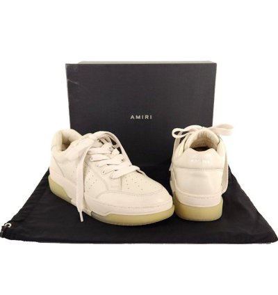 Amiri Stadium Low-top Leather Sneaker 44 Us 11 Mens Alabast