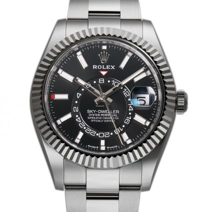 Rolex Sky-dweller 42mm Steel Black Dial Oyster Bracelet