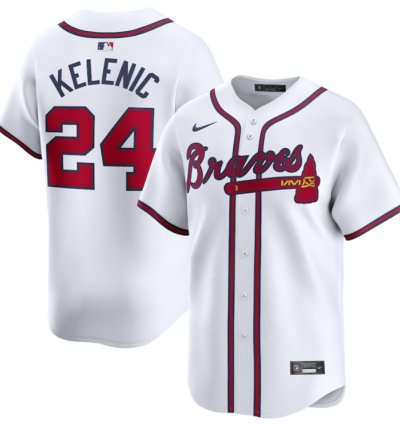 Jarred Kelenic 24 Atlanta Braves Home Limited Men Jersey - White