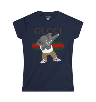 Gucci Elephant Navy Women T-shirt - Size Usa