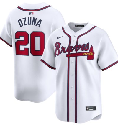Marcell Ozuna 20 Atlanta Braves Home Limited Player Men Jersey - White