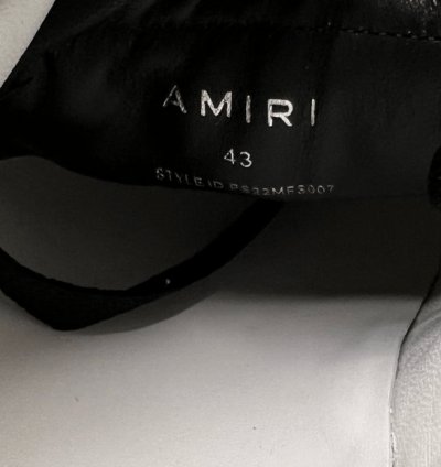 Amiri Stadium Sneakers Leather Black Men Eu 43 Us 10 650