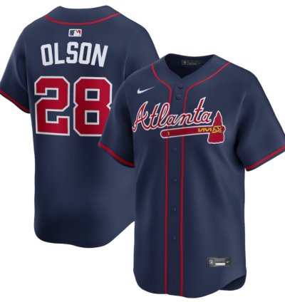 Matt Olson 28 Atlanta Braves Alternate Limited Men Jersey - Navy