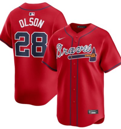 Matt Olson 28 Atlanta Braves Alternate Limited Men Jersey - Red