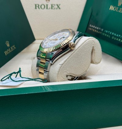 Rolex Sky-dweller 42mm Two Tone White Dial 2023 Unworn 336933 Complete Set
