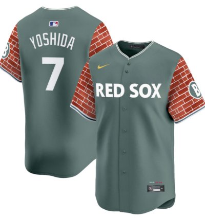 Masataka Yoshida Jersey 7 Boston Red Sox 2025 Fenway Red Brick Style Vapor Premier Stitched Green