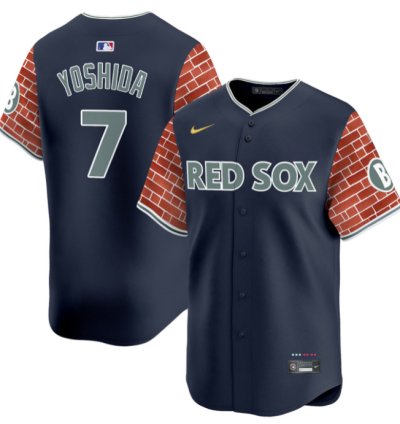 Masataka Yoshida Jersey 7 Boston Red Sox 2025 Fenway Red Brick Style Vapor Premier Stitched Navy