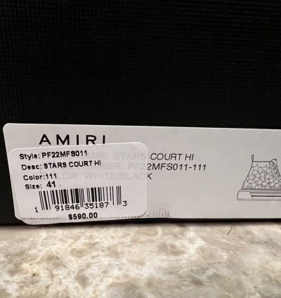 Amiri Stars Court Hi-top Sneaker