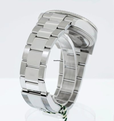 Rolex Sky-dweller 42mm White Gold Steel Black Index Dial Fluted Bezel 336934