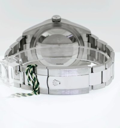 Rolex Sky-dweller 42mm White Gold Steel Black Index Dial Fluted Bezel 336934