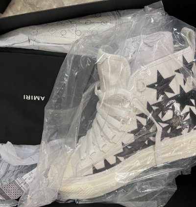 Amiri Stars Court Hi-top Sneaker