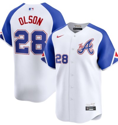 Matt Olson 28 Atlanta Braves Home Limited Player Men Jersey - White