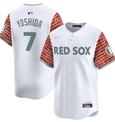 Masataka Yoshida Jersey 7 Boston Red Sox 2025 Fenway Red Brick Style Vapor Premier Stitched White