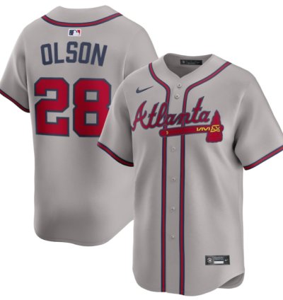 Matt Olson 28 Atlanta Braves Road Limited Player Men Jersey - Gray