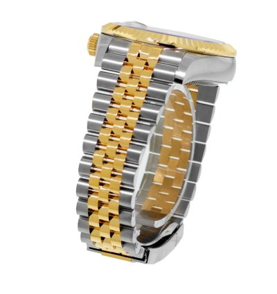 Rolex Sky-dweller 42mm Yellow Gold Stainless Steel White Index Dial Fluted Bezel 336933