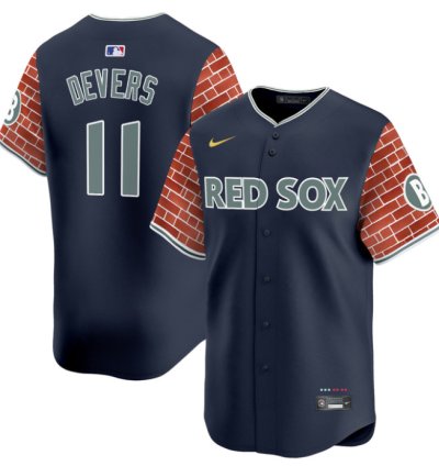 Rafael Devers Jersey 11 Boston Red Sox 2025 Fenway Red Brick Style Vapor Premier Stitched Navy