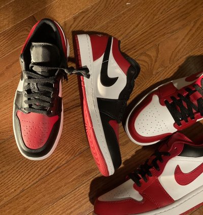 Air Jordan 1 Low Gym Red White-black