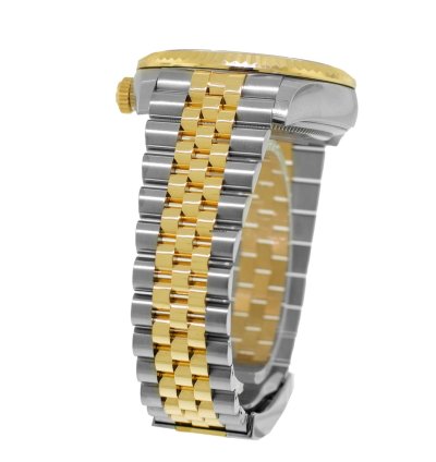 Rolex Sky-dweller 42mm Yellow Gold Steel Champagne Index Dial Fluted Bezel 336933