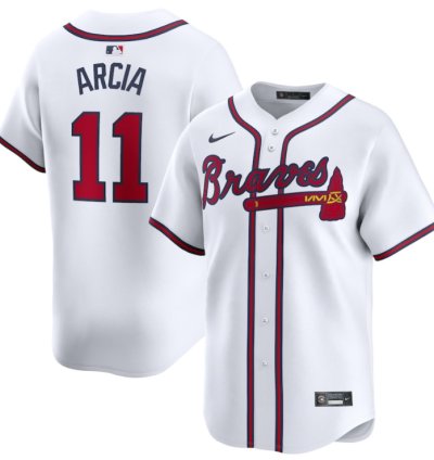 Orlando Arcia 11 Atlanta Braves Home Limited Player Men Jersey - White