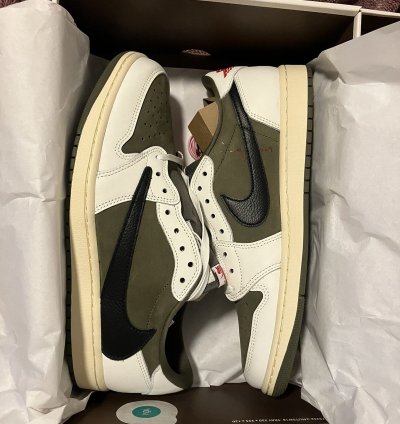 Air Jordan 1 Low Og Sp Travis Scott Olive Size 10 5