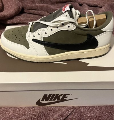 Air Jordan 1 Low Og Sp Travis Scott Olive Size 10 5