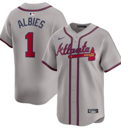 Ozzie Albies 1 Atlanta Braves Away Limited Player Men Jersey - Gray
