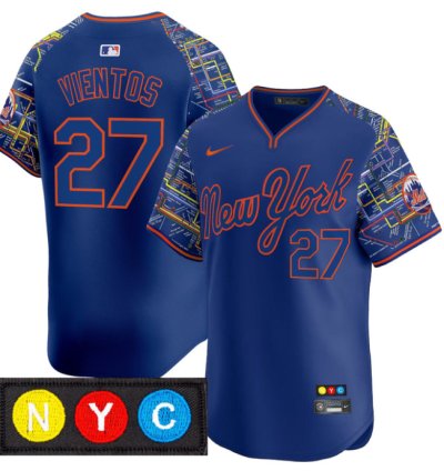 Mark Vientos Jersey 27 New York Mets Subway Style Vapor Premier Limited Stitched Royal