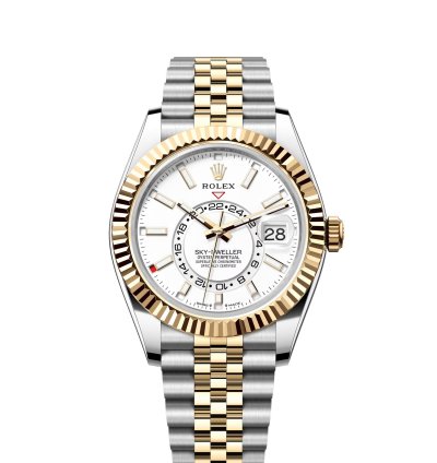 Rolex Sky-dweller Basel One 336933 Sky-dweller White Dial Yellow Gold Oyster Steel Jubilee 42 Mm