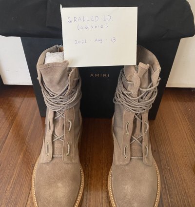 Amiri Suede Tan Combat Military Boots New Msrp 1200