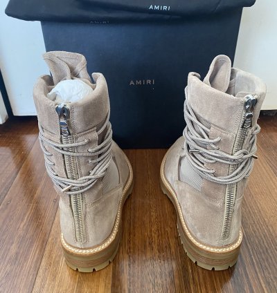 Amiri Suede Tan Combat Military Boots New Msrp 1200