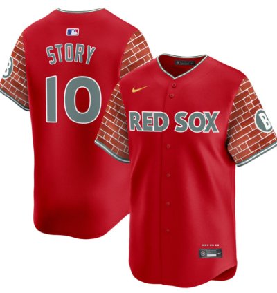 Trevor Story Jersey 10 Boston Red Sox 2025 Fenway Red Brick Style Vapor Premier Stitched Red