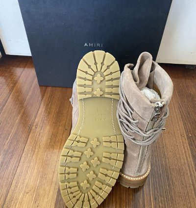 Amiri Suede Tan Combat Military Boots New Msrp 1200