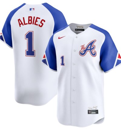 Ozzie Albies 1 Atlanta Braves City Connect Limited Men Jersey - White
