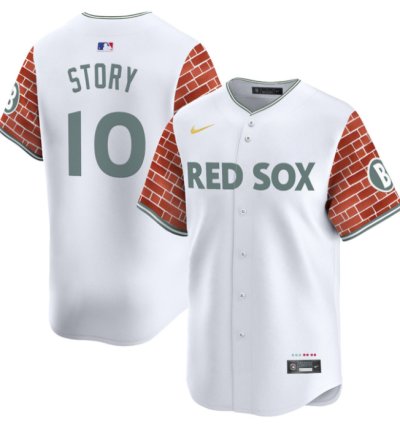 Trevor Story Jersey 10 Boston Red Sox 2025 Fenway Red Brick Style Vapor Premier Stitched White