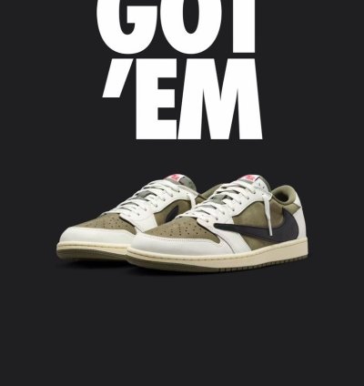 Air Jordan 1 Low Travis Scott Reverse Olive 10 5