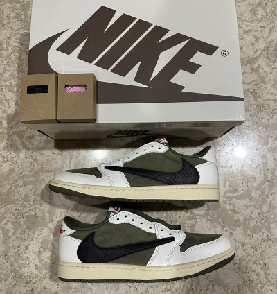 Air Jordan 1 Low Travis Scott Reverse Olive 10 5
